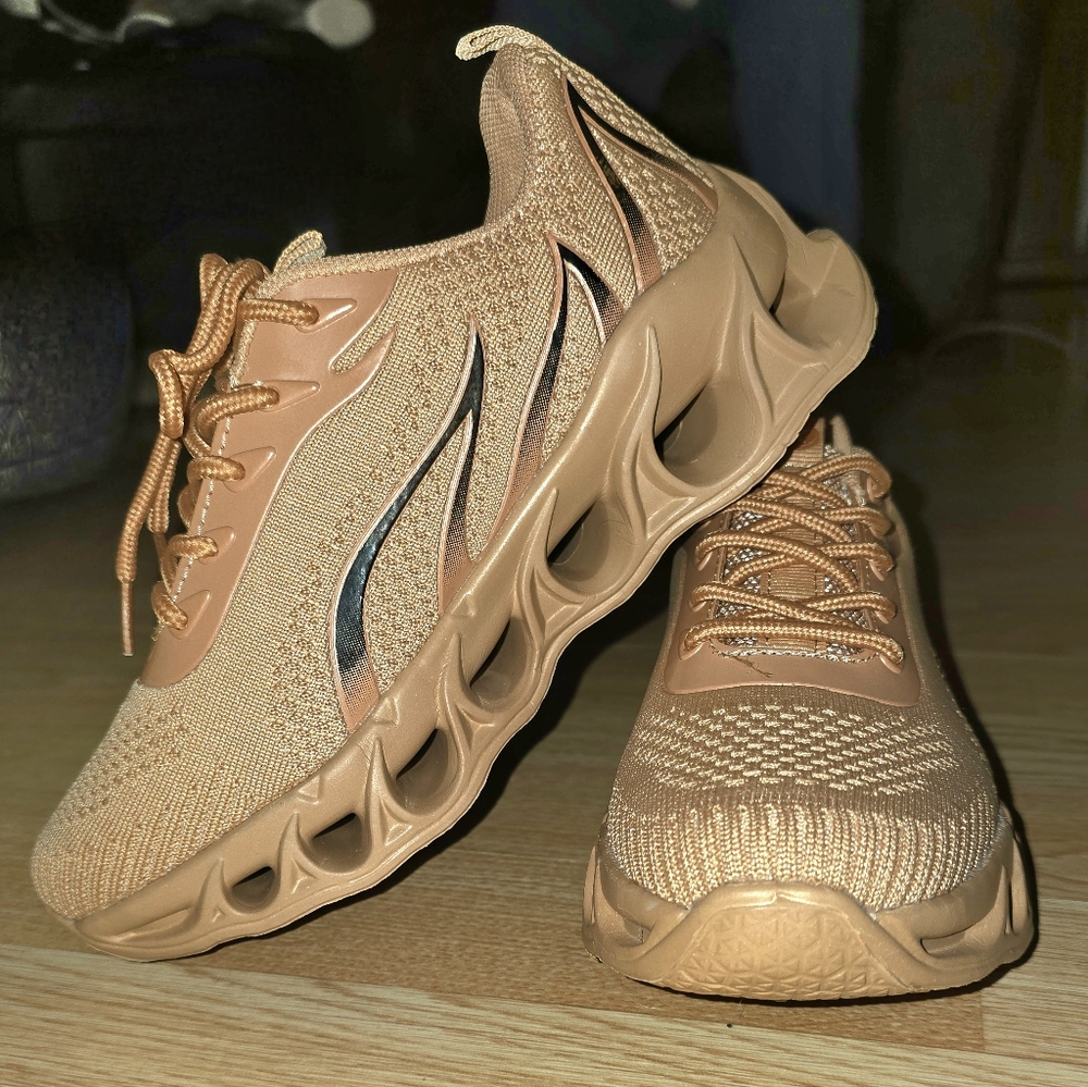 Tan women's sneakers
